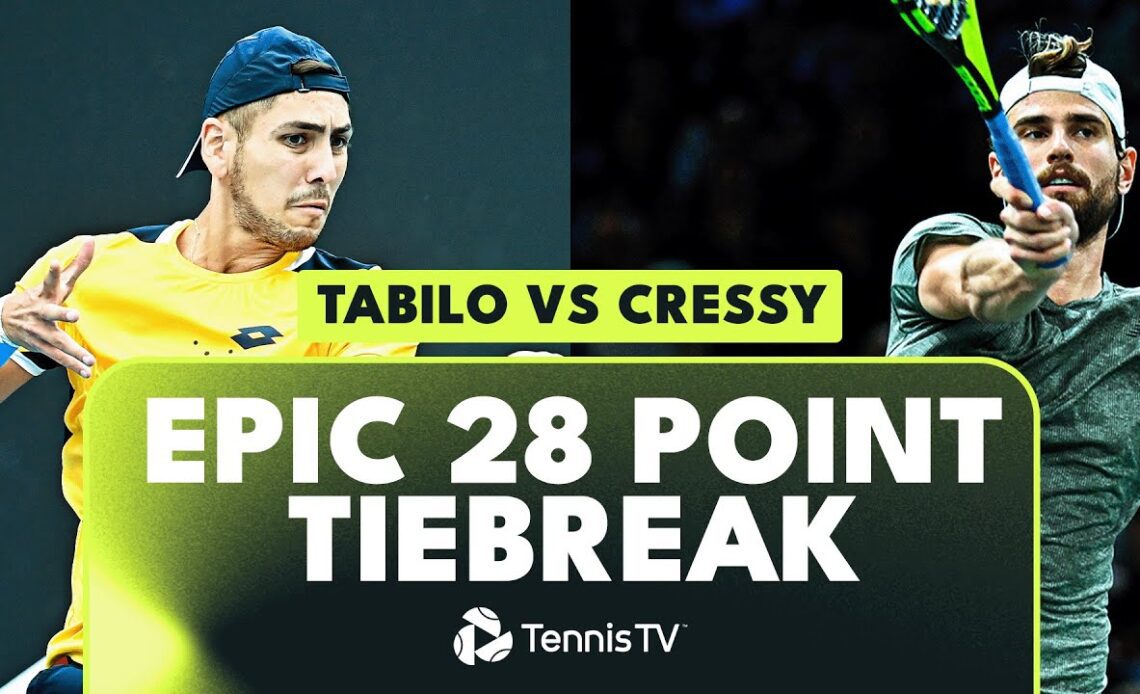 EPIC Maxime Cressy vs Alejandro Tabilo 28-Point Tiebreak | Indian Wells 2023