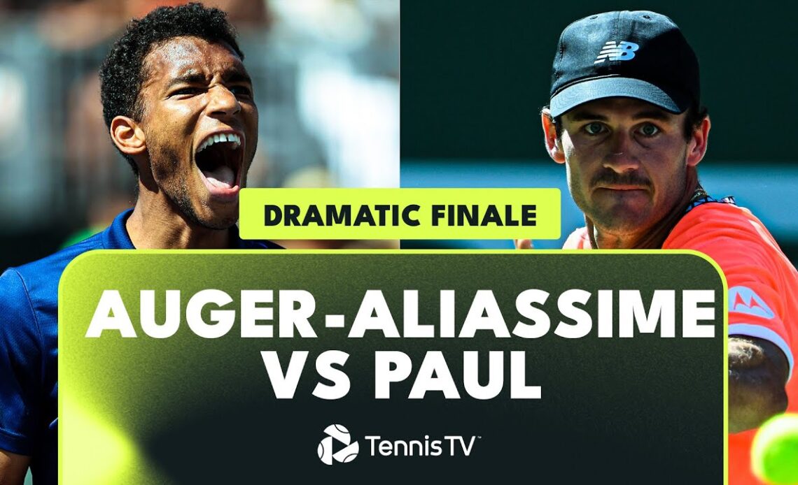 Felix Auger-Aliassime vs Tommy Paul DRAMATIC Finale | Indian Wells 2023 Highlights