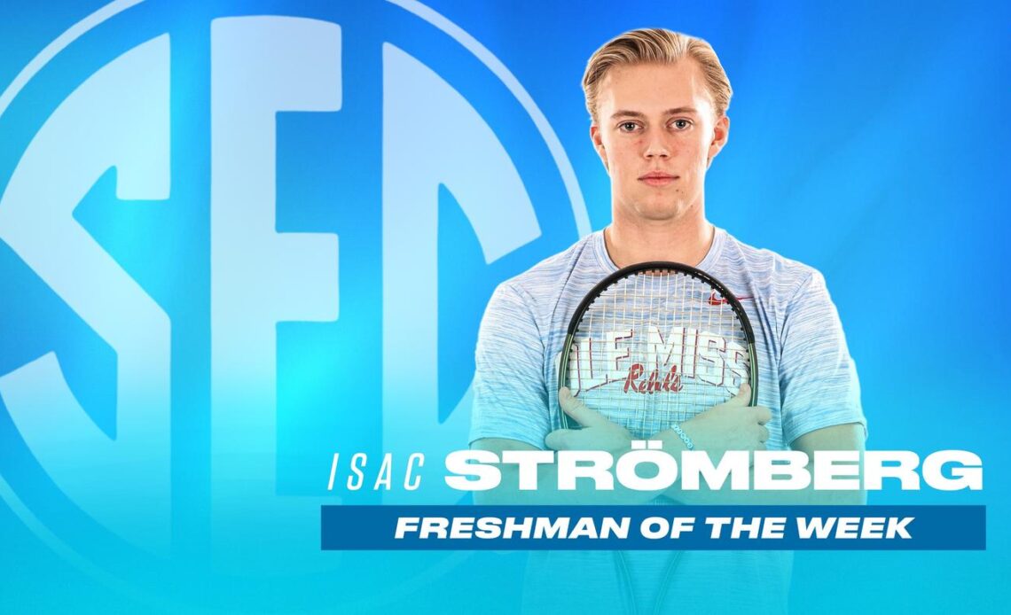 Isac Strömberg Tabbed as SEC Men’s Tennis Freshman of the Week