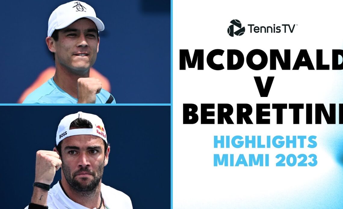 Mackenzie McDonald vs Matteo Berrettini Exciting Battle | Miami 2023