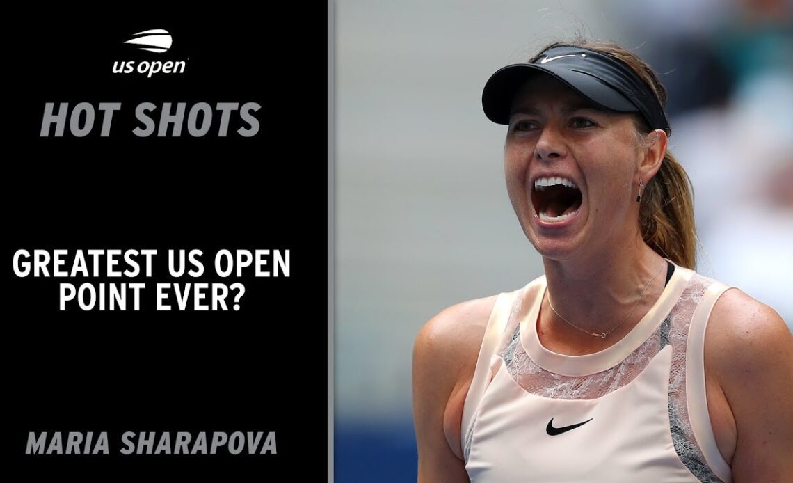 Maria Sharapova Hits 2 Left-Handed Forehands in Unbelievable Rally!