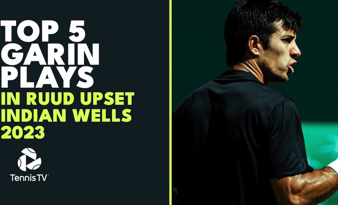 Top 5 Amazing Cristian Garin Plays in Win Over Ruud! | Indian Wells 2023