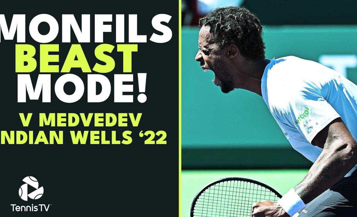When Gael Monfils Went BEAST MODE vs Medvedev 🤖 | Indian Wells 2022 Extended Highlights