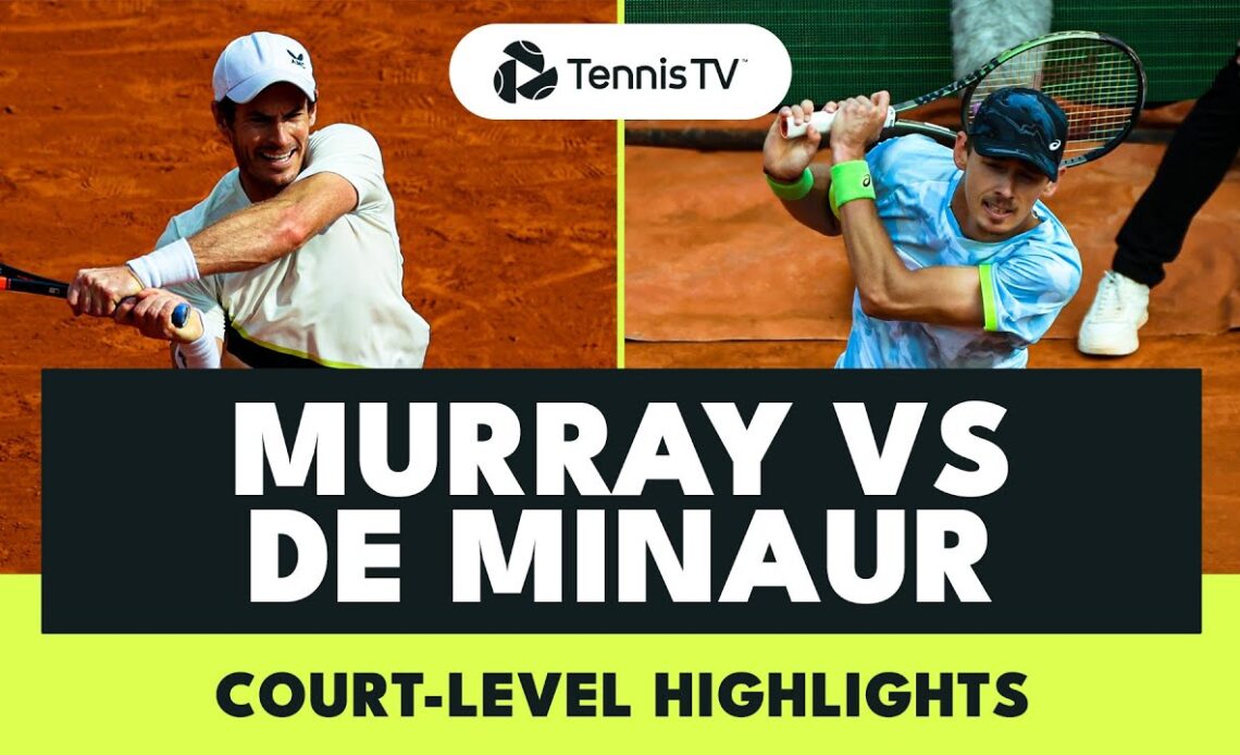 Andy Murray vs Alex De Minaur Court-Level Highlights | Monte Carlo 2023