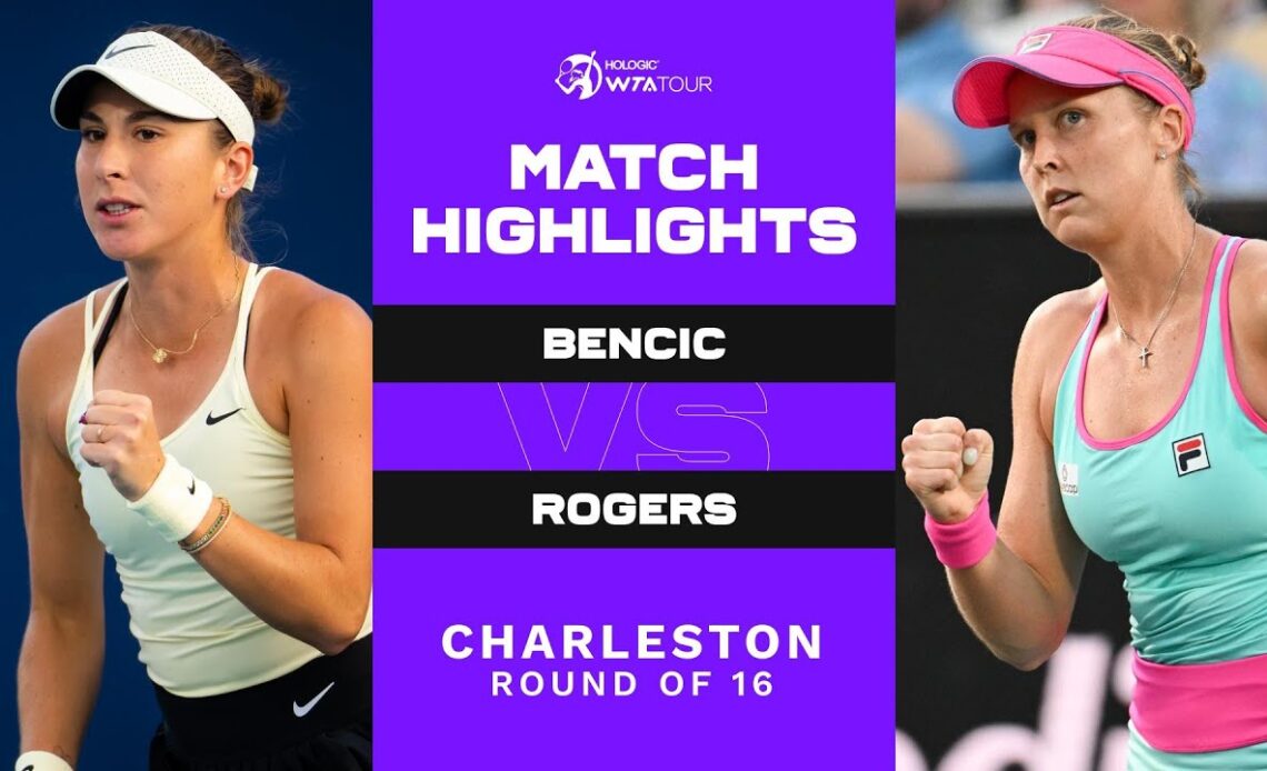 Belinda Bencic vs. Shelby Rogers | 2023 Charleston Round of 16 | WTA Match Highlights