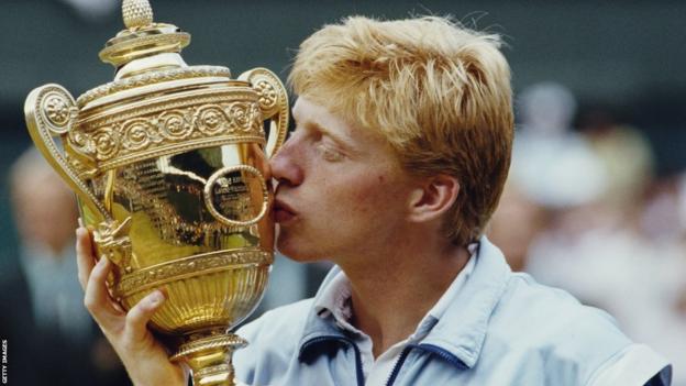 Boris Becker wins Wimbledon