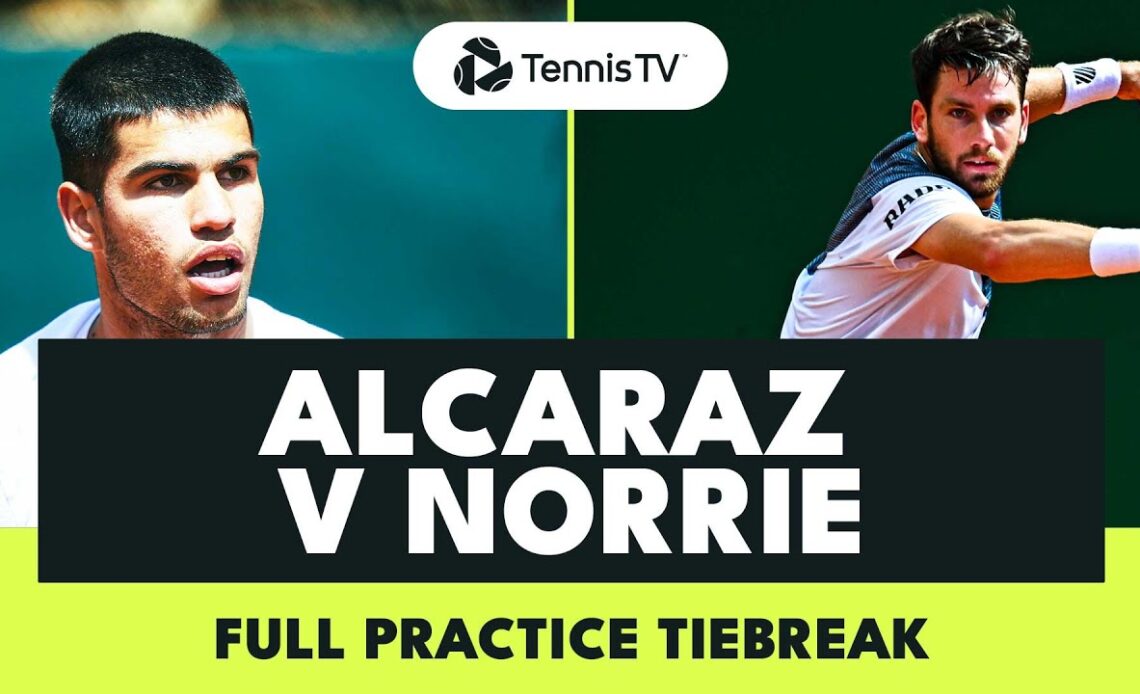 Carlos Alcaraz vs Camerons Norrie Full Practice Tiebreak | Barcelona 2023