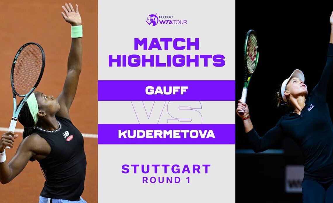 Coco Gauff vs. Veronika Kudermetova | 2023 Stuttgart Round 1 | WTA Match Highlights