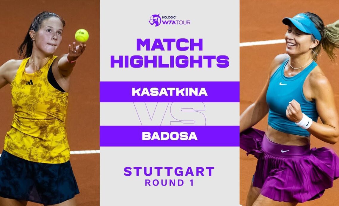 Daria Kasatkina vs. Paula Badosa | 2023 Stuttgart Round 1 | WTA Match Highlights