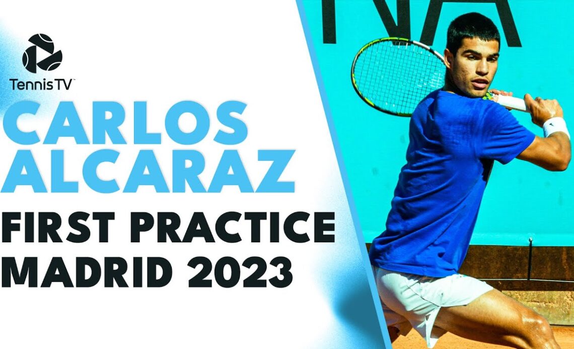 ENTERTAINING Carlos Alcaraz vs Grigor Dimitrov Practice Points | Madrid 2023