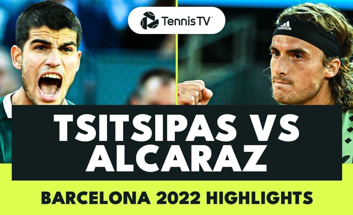 Electric Carlos Alcaraz vs Stefanos Tsitsipas Match | Barcelona 2022 Extended Highlights