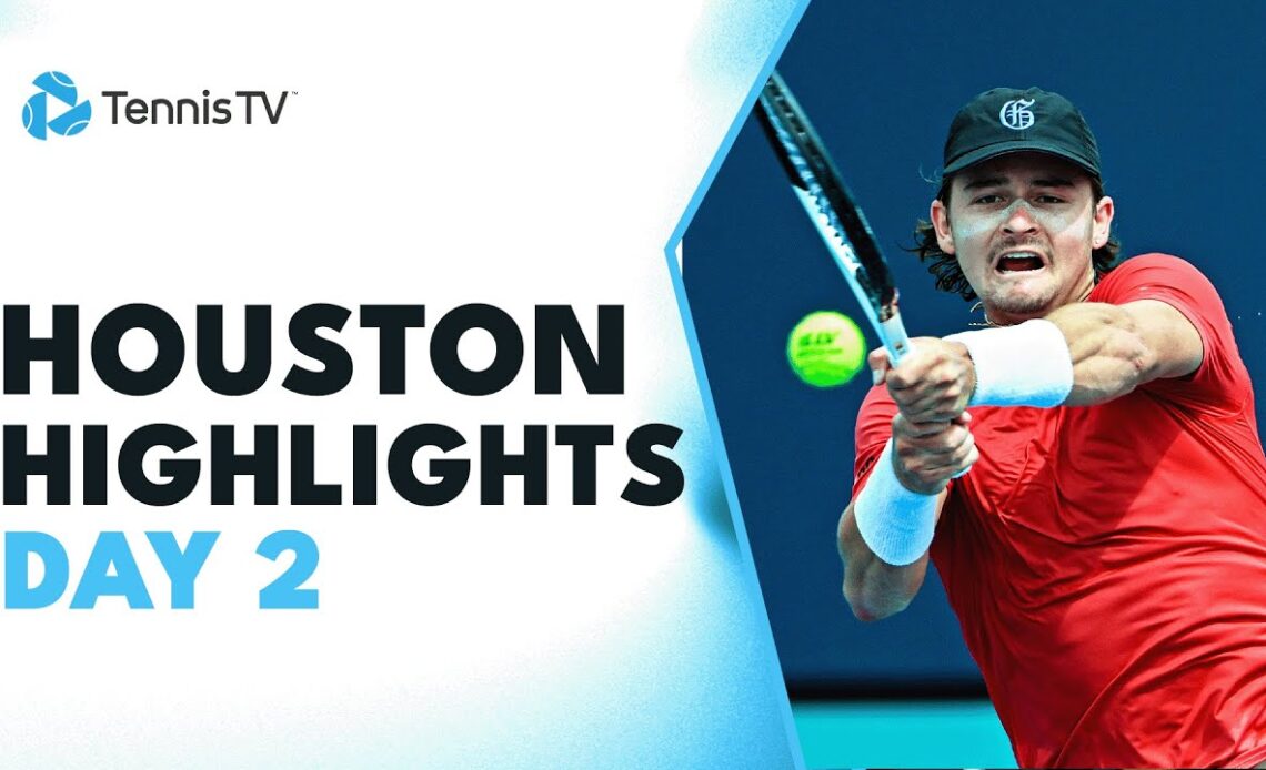 Garin Faces Dellien; Sock, Wolf & Giron Feature | Houston 2023 Day 2 Highlights