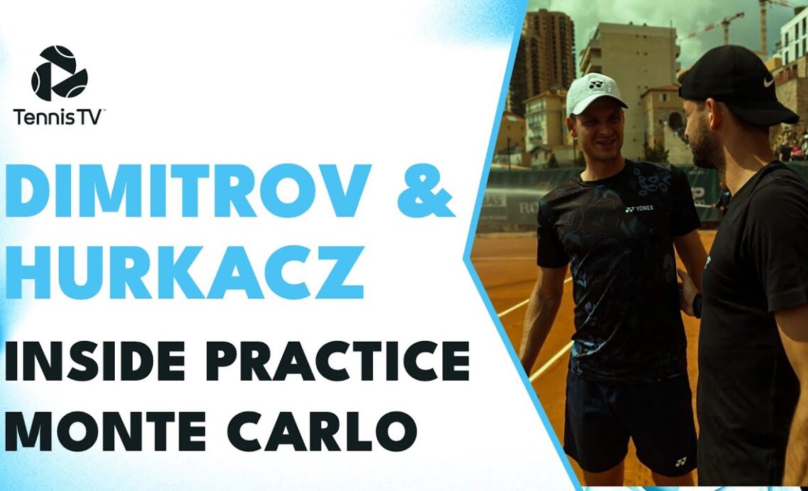 Go Inside Grigor Dimitrov & Hubert Hurkacz Hitting The Clay in Monte-Carlo! 😍