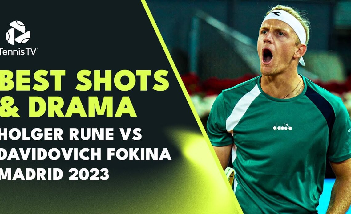 Great Shots and Intense Drama: Rune vs Davidovich Fokina Highlights | Madrid 2023
