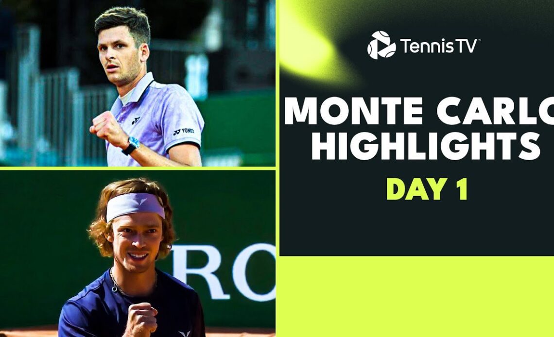 Hurkacz Battles Djere; Rublev, Khachanov & More Feature | Monte Carlo 2023 Highlights Day 1
