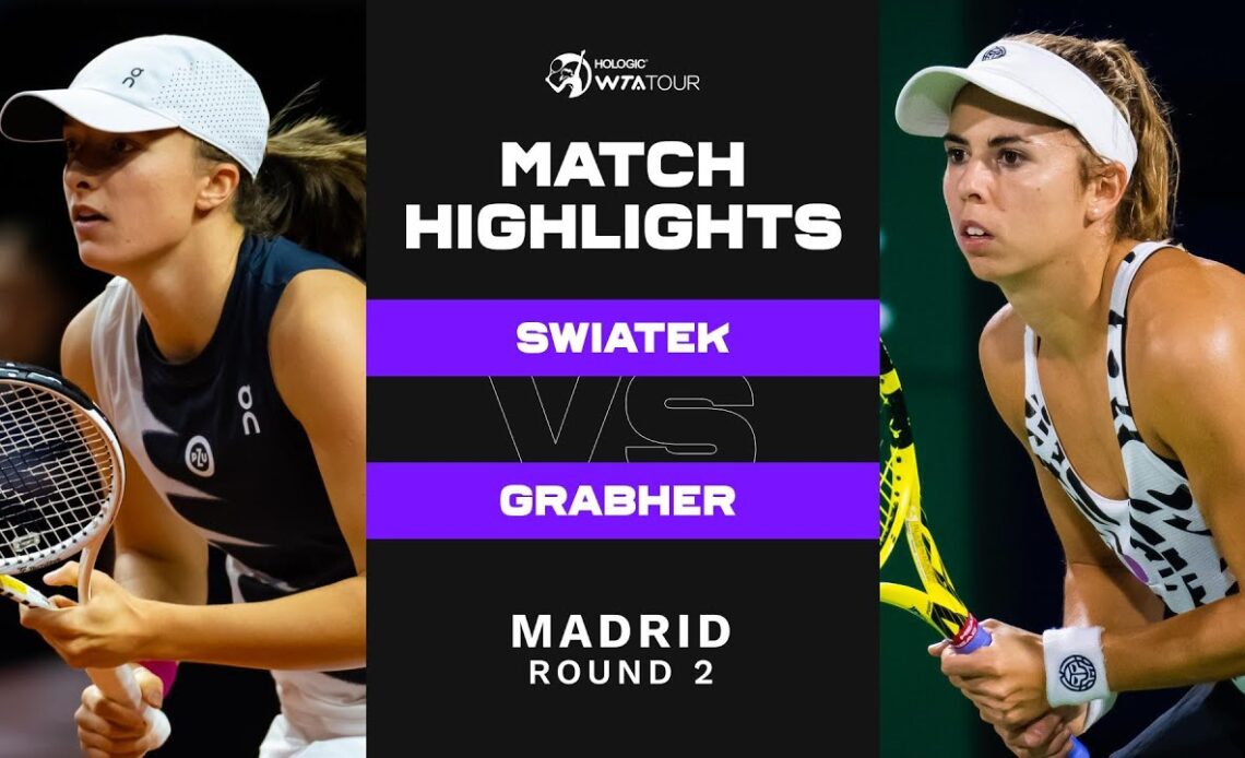 Iga Swiatek vs. Julia Grabher | 2023 Madrid Round 2 | WTA Match Highlights