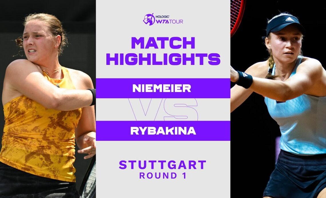 Jule Niemeier vs. Elena Rybakina | 2023 Stuttgart Round 1 | WTA Match Highlights