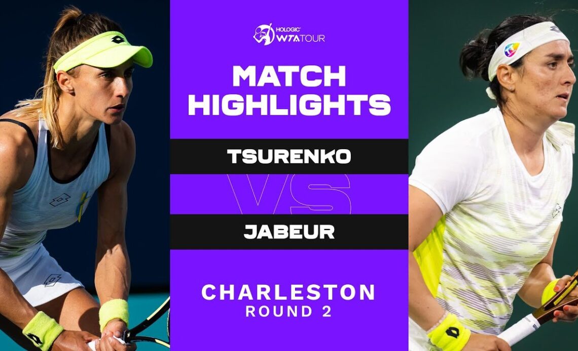 Lesia Tsurenko vs. Ons Jabeur | 2023 Charleston Round 2 | WTA Match Highlights