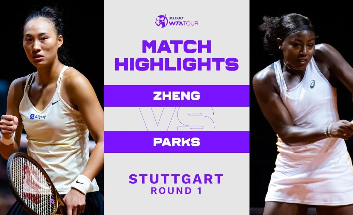 Qinwen Zheng vs. Alycia Parks | 2023 Stuttgart Round 1 | WTA Match Highlights