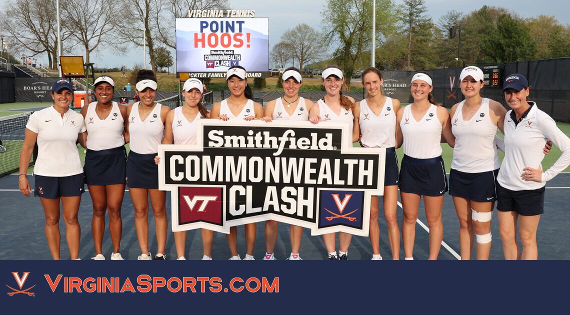 Virginia Women's Tennis | No. 9 Virginia Wins Smithfield Commonwealth Clash Match 5-2 Against the Hokies