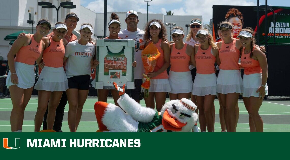 W. Tennis Tops No. 23 Notre Dame, 5-2 – University of Miami Athletics