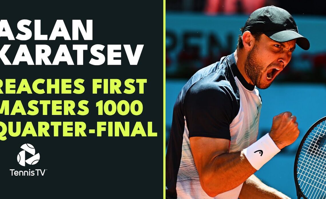 Aslan Karatsev Reaches Maiden Masters 1000 Quarter-Final! | Madrid 2023 Highlights