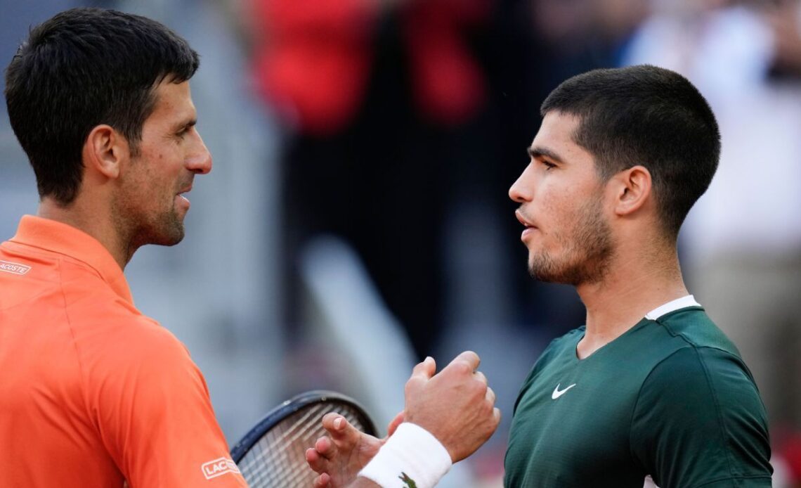 Carlos Alcaraz, Novak Djokovic on same half of French Open draw