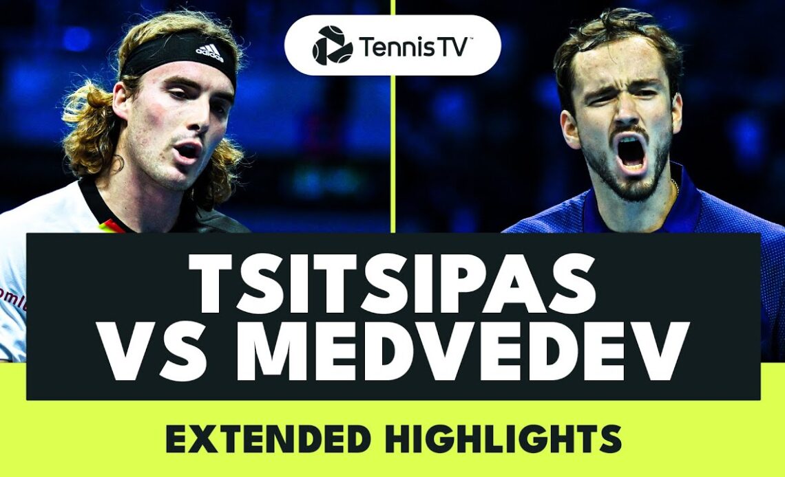 Daniil Medvedev vs Stefanos Tsitsipas Extended Highlights | Nitto ATP Finals 2022