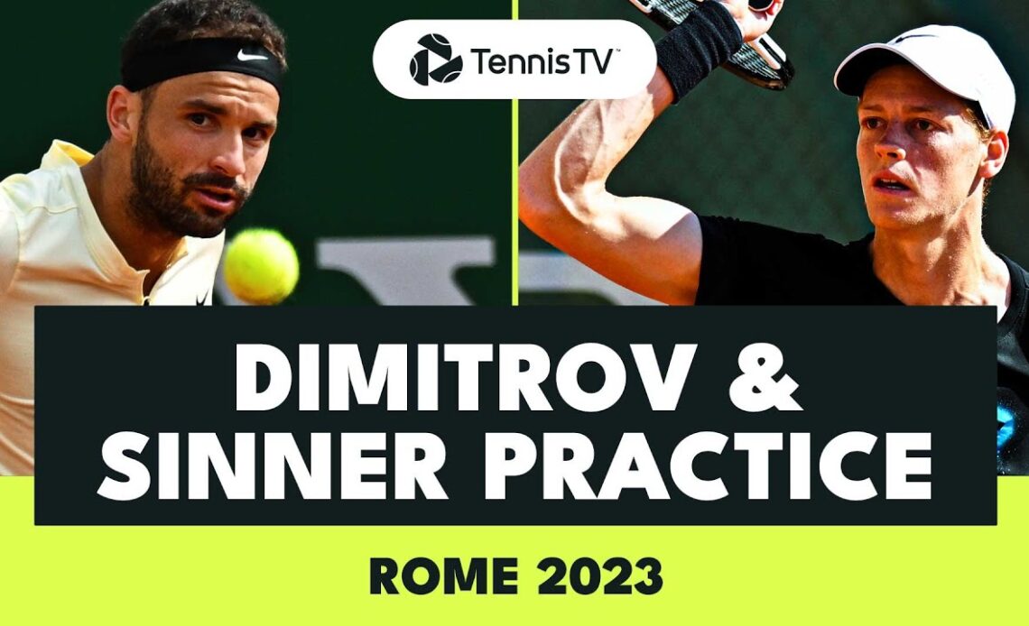 Grigor Dimtrov & Jannik Sinner Entertaining Practice Higlights! | Rome 2023