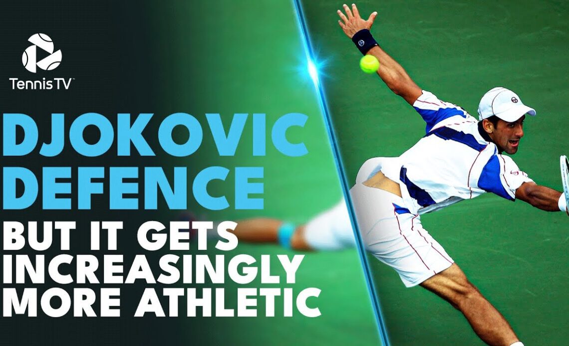 Novak Djokovic Defensive Plays But They Get Increasingly More ATHLETIC 🤸‍♂️
