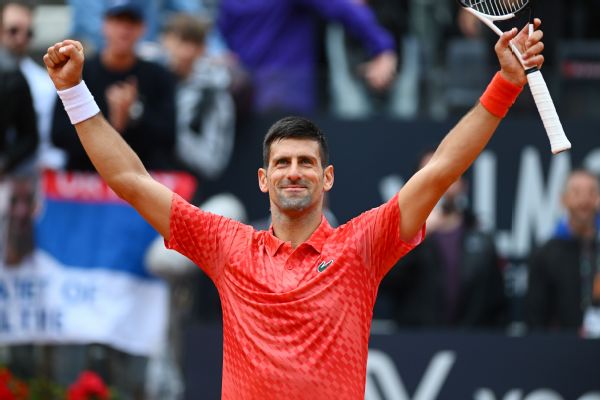 Novak Djokovic reaches 17th straight Italian Open quarterfinals