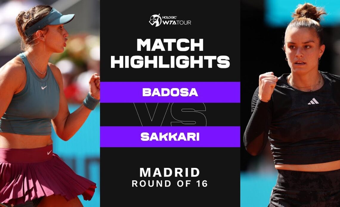 Paula Badosa vs. Maria Sakkari | 2023 Madrid Round of 16 | WTA Match Highlights