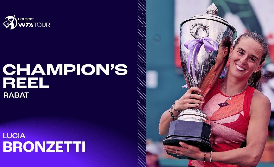Rabat champion Lucia Bronzetti's TOP points from her first career WTA title run! 🏆