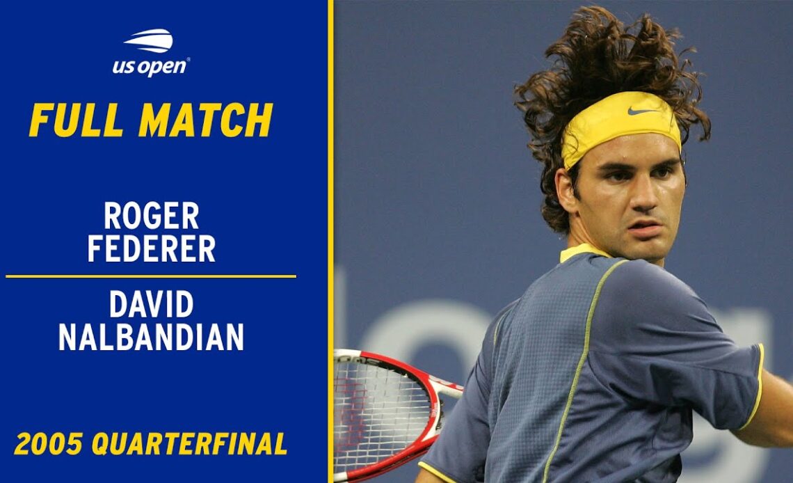 Roger Federer vs. David Nalbandian Full Match | 2005 US Open Quarterfinal