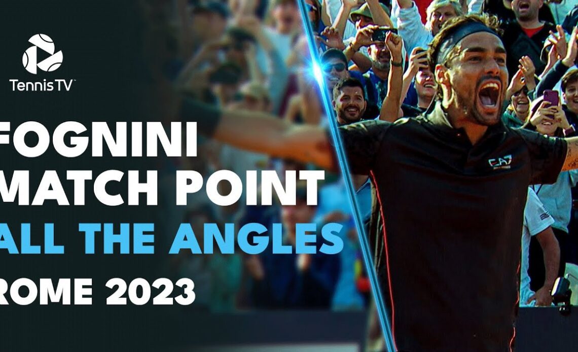 Wild Scenes For Fabio Fognini's Match Point On Pietrangeli 😍 | Rome 2023