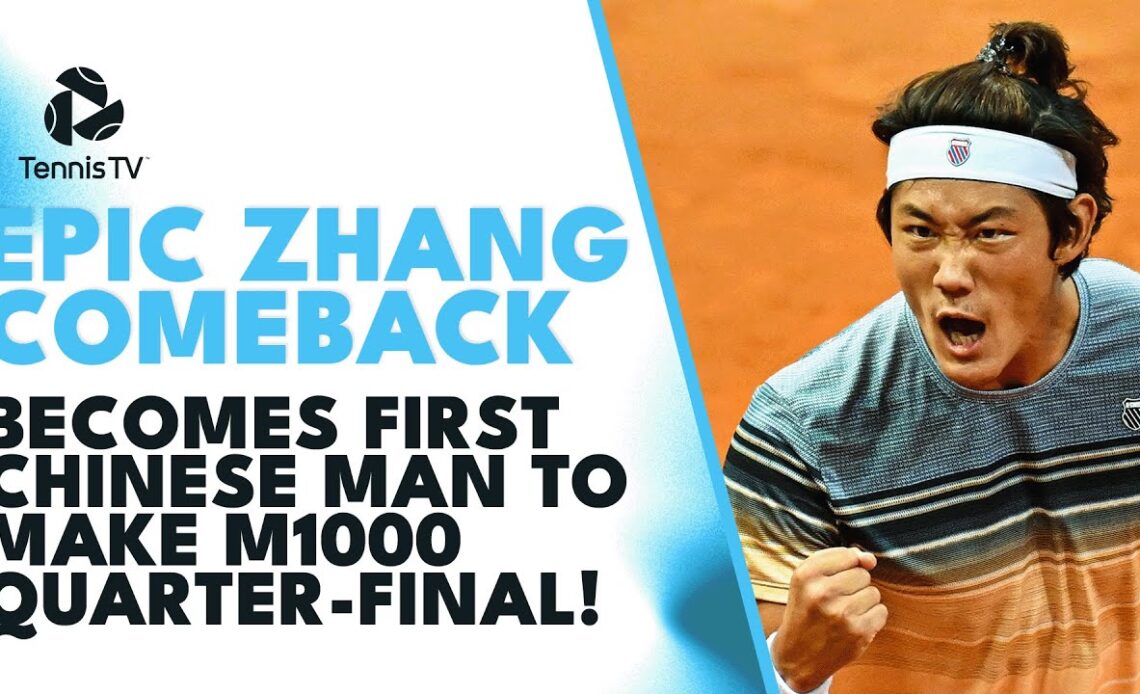 Zhizhen Zhang Comeback To Become First Chinese Man To Make A Masters 1000 QF! | Madrid 2023