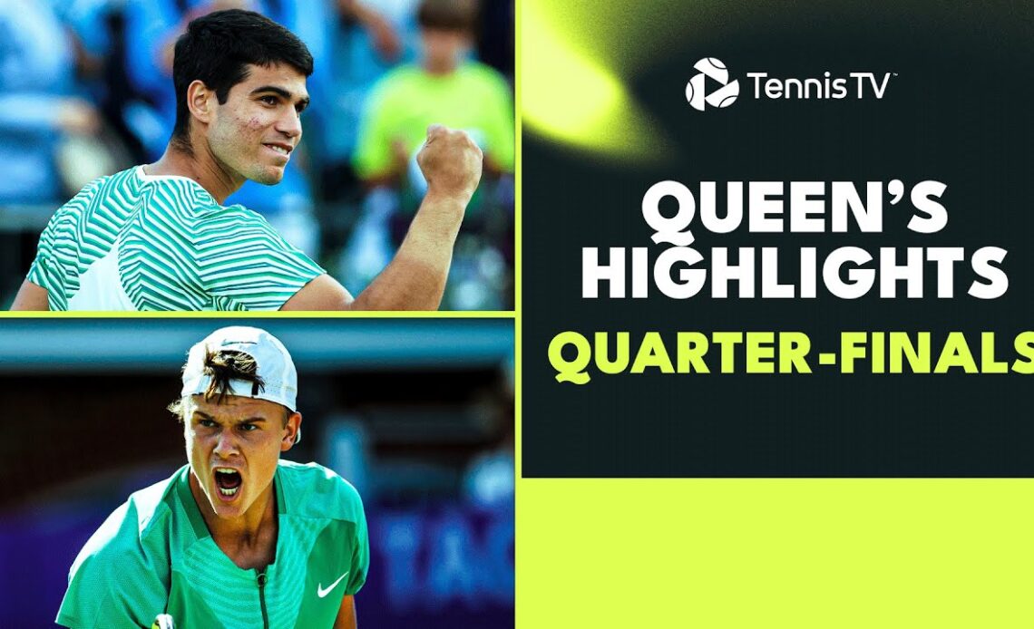 Alcaraz Faces Dimitrov; Rune, Norrie & More Feature | Queen's 2023 Highlights Quarter-Finals
