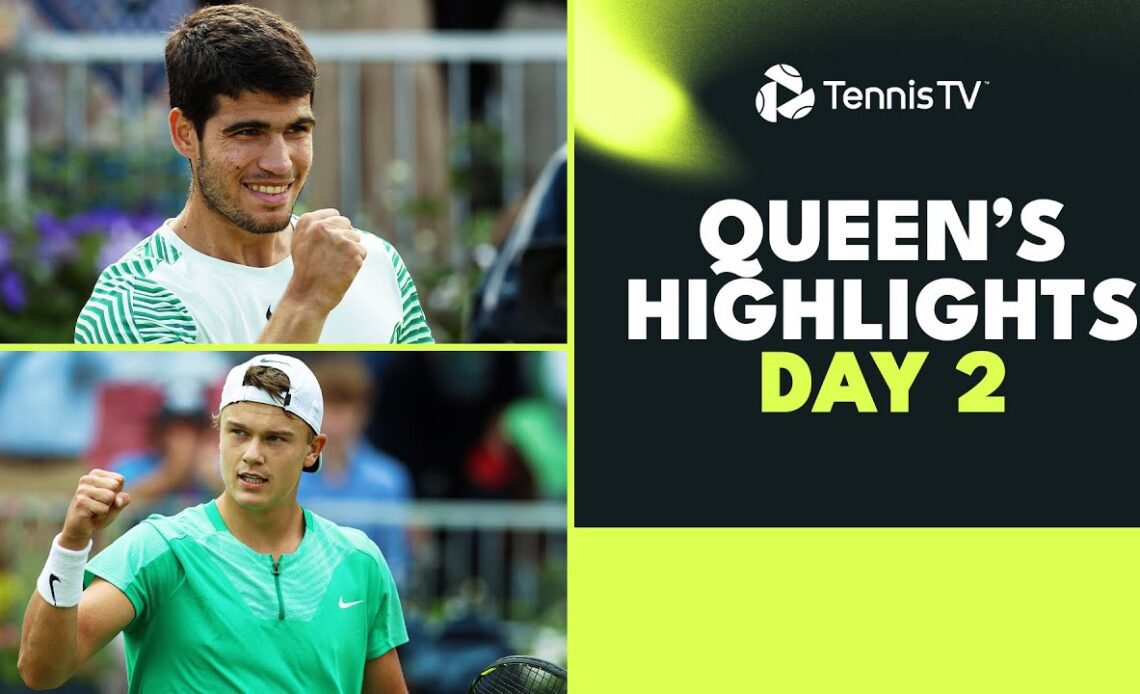 Alcaraz & Rune Make Queen's Debut, Murray, Fritz & Dimitrov Feature! | Queen's 2023 Highlights Day 2