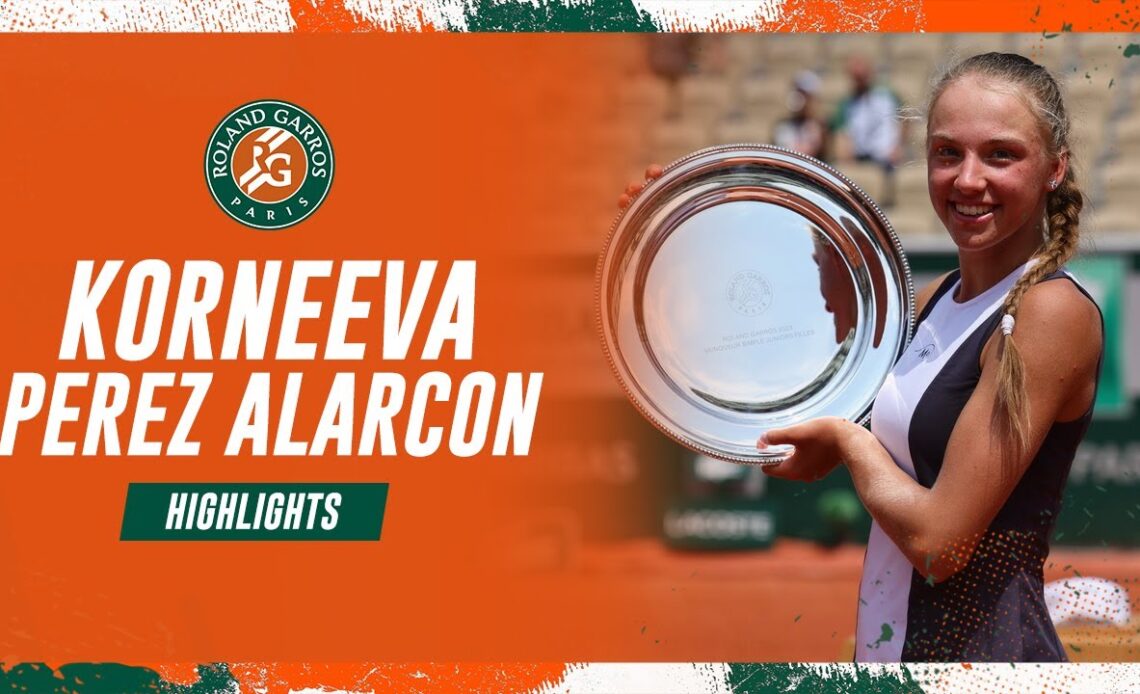Alina Korneeva vs Lucciana Perez Alarcon - Girls’ Singles Final Highlights I Roland-Garros 2023