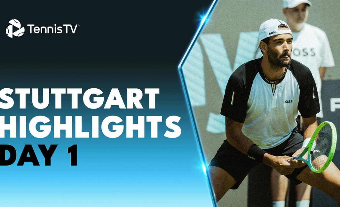 Berrettini Faces Sonego; Musetti & Lopez Also In Action | Stuttgart 2023 Day 1 Highlights