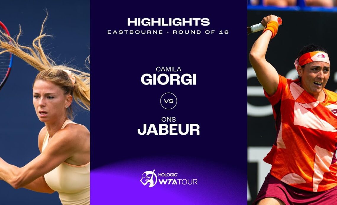 Camila Giorgi vs. Ons Jabeur | 2023 Eastbourne Round of 16 | WTA Match Highlights