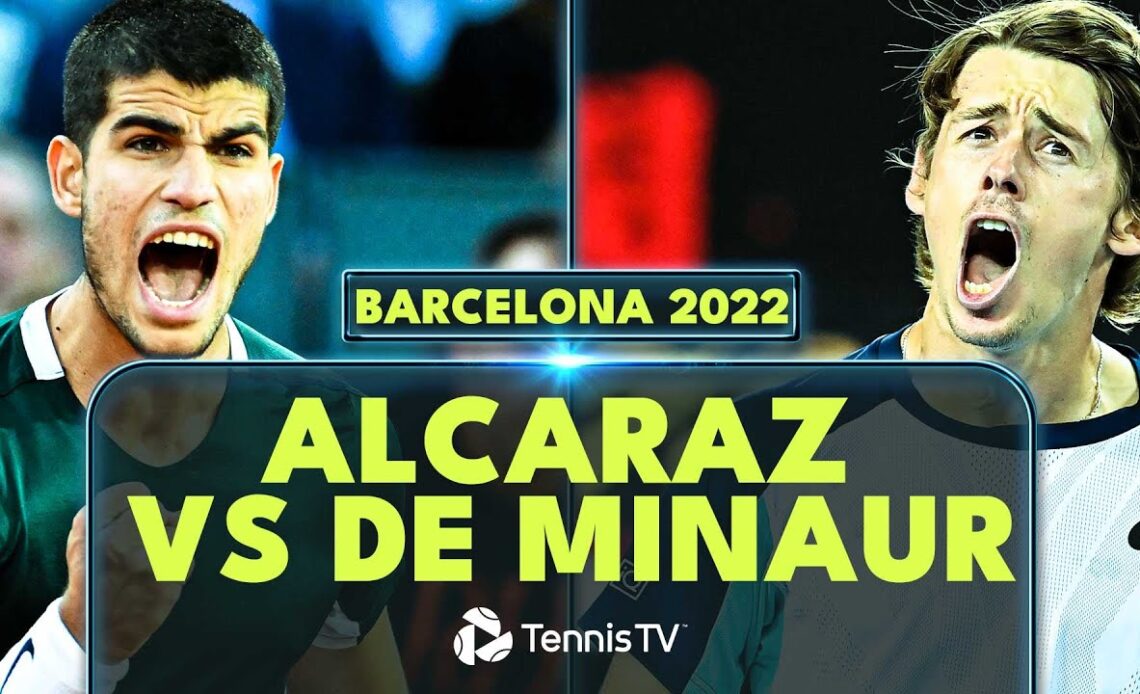 Carlos Alcaraz vs Alex De Minaur EPIC! | Barcelona 2022 Extended Highlights