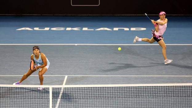 Kato and Sutjiadi playing together in Auckland