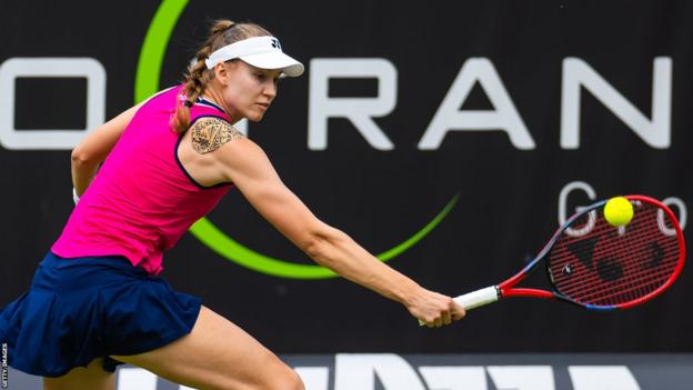 Elena Rybakina playing at German Open