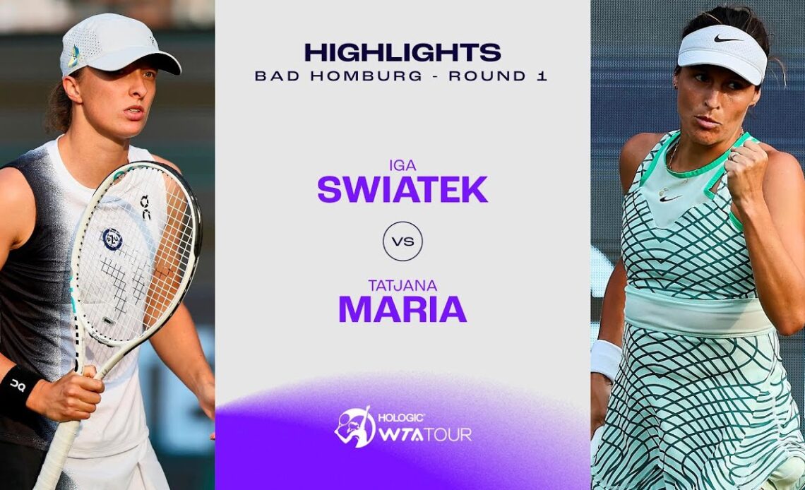 Iga Swiatek vs. Tatjana Maria | 2023 Bad Homburg Round 1 | WTA Match Highlights