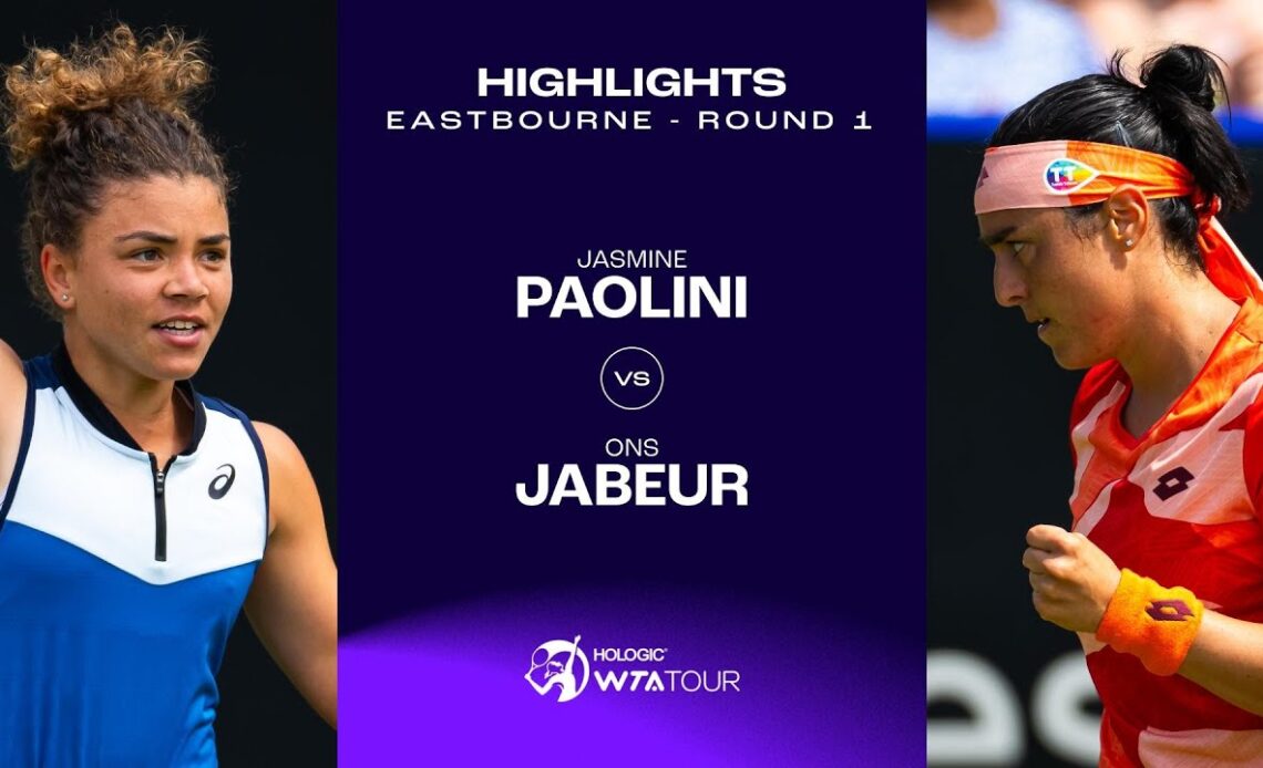Jasmine Paolini vs. Ons Jabeur | 2023 Eastbourne Round 1 | WTA Match Highlights