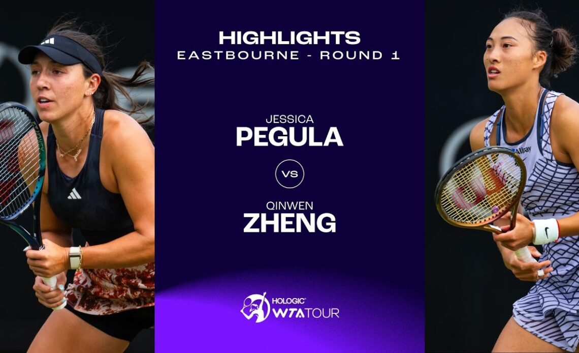 Jessica Pegula vs. Qinwen Zheng | 2023 Eastbourne Round 1 | WTA Match Highlights