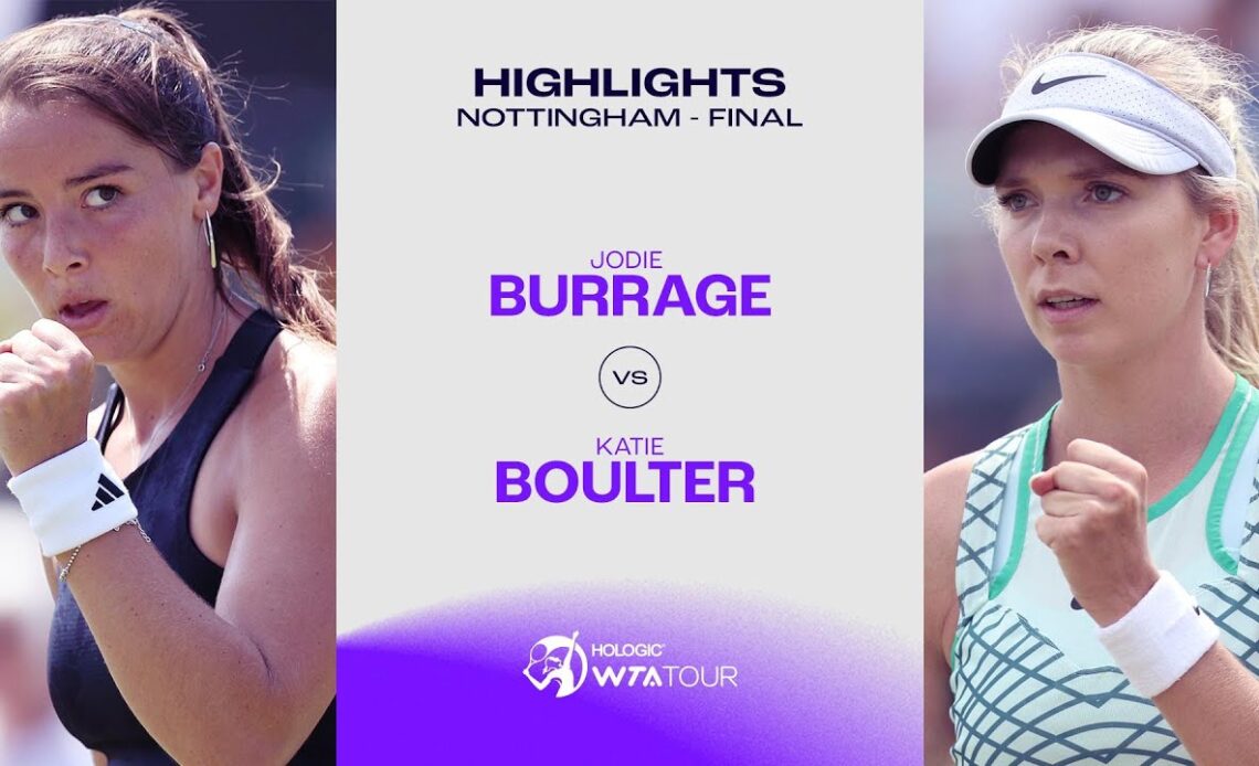 Nottingham Open 2023 results Katie Boulter beats Jodie Burrage to win