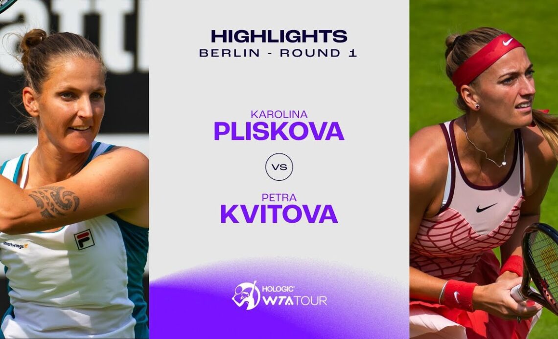 Karolina Pliskova vs. Petra Kvitova | 2023 Berlin Round 1 | WTA Match Highlights
