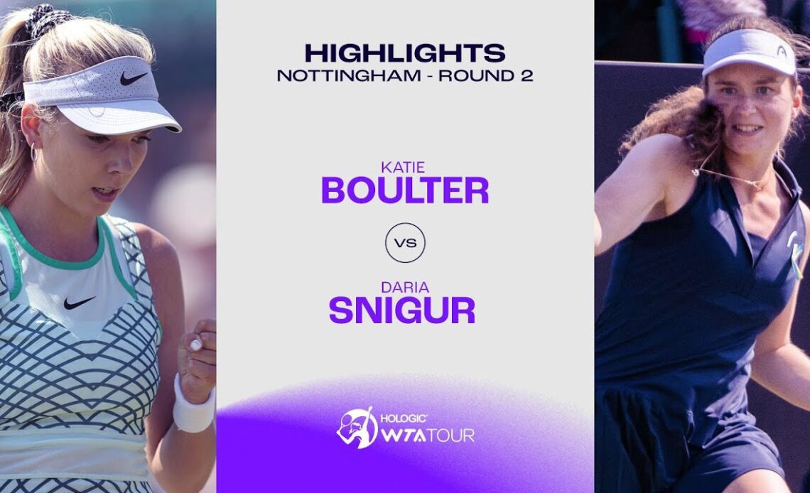 Katie Boulter vs. Daria Snigur | 2023 Nottingham Round 2 | WTA Match Highlights